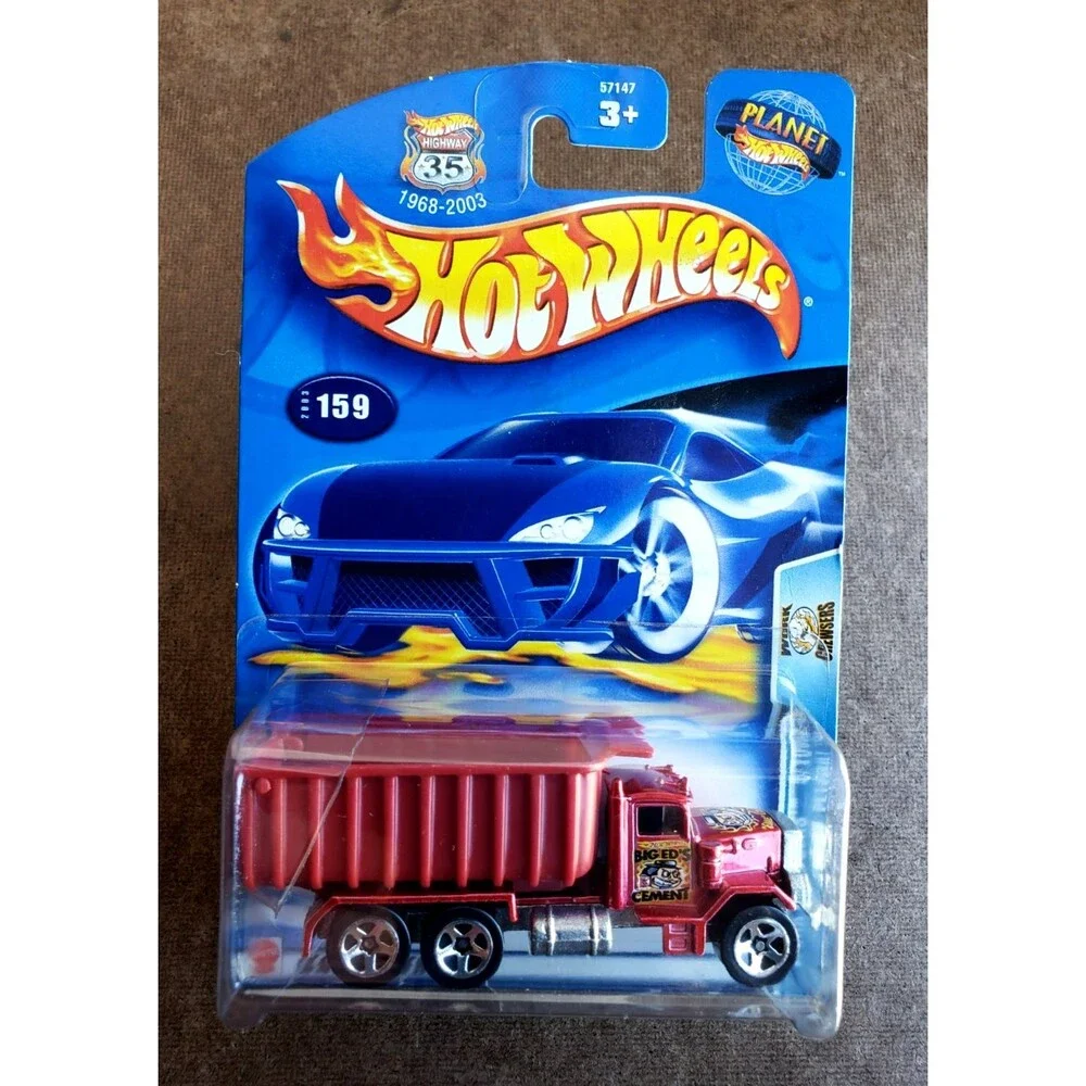 2003 Hot Wheels PETERBILT DUMP TRUCK Red #159 WORK CREWSERS 5/10 ZAMAC Big Ed's